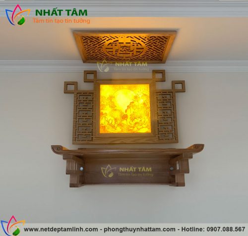 Lựa chọn chiều cao bàn thờ treo tường phù hợp với trần nhà