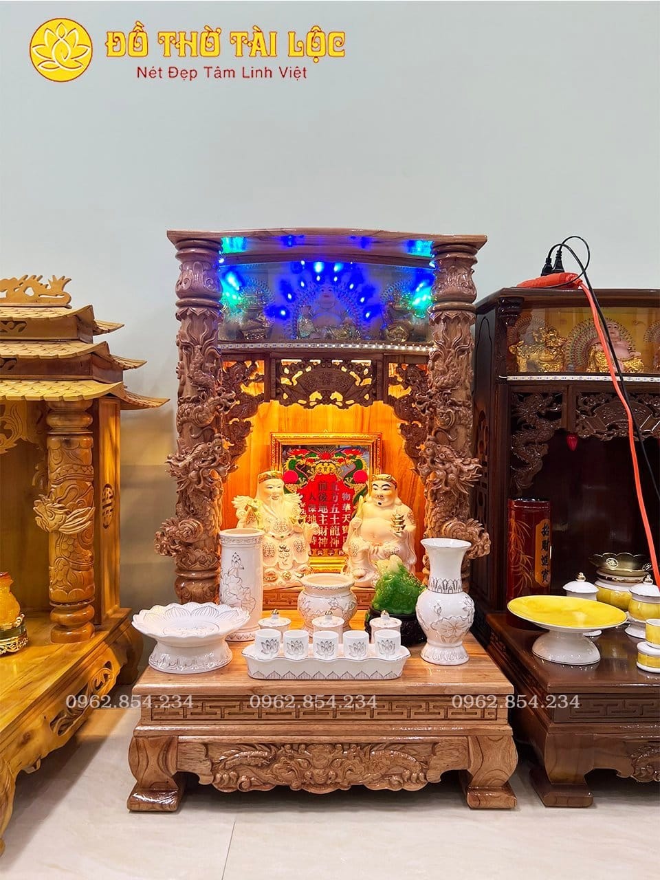 Bàn Thờ Gỗ Xoan 61x69x98