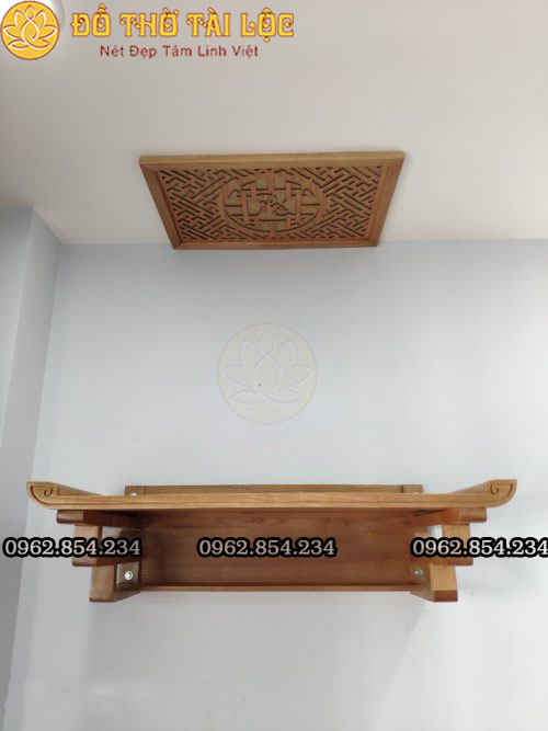 Bàn Thờ Treo Tường Gỗ Sồi TT011