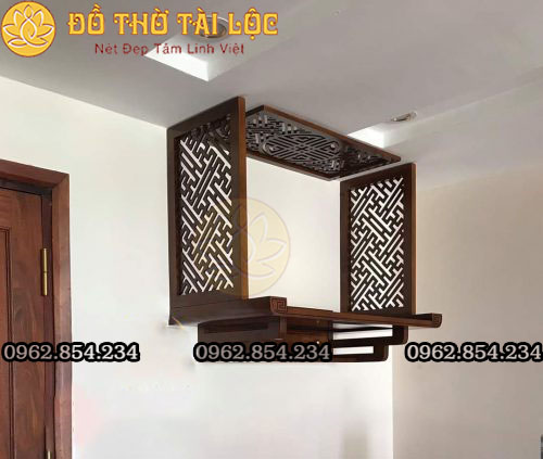 Bàn Thờ Treo Tường Gỗ Sồi TT003