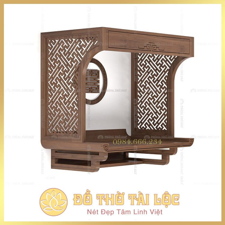 Bàn Thờ Treo Tường Có Vách Ngăn Mẫu TT1022