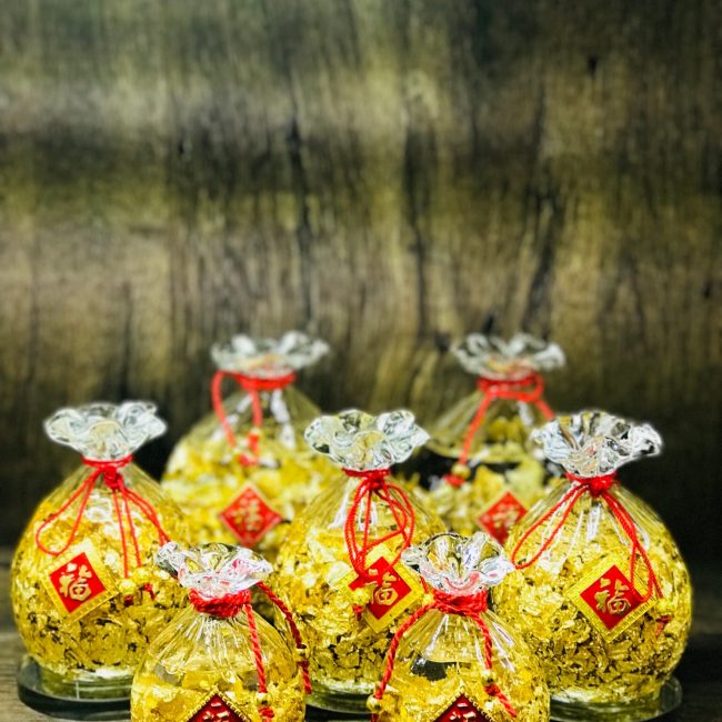 Túi Vàng Lá Thần Tài Phong Thủy Tài Lộc