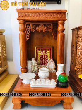 Bàn Thờ Thần Tài Thổ Địa Gỗ Hương TD11
